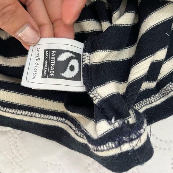 Armor Lux Fairtrade Cotton Breton Stripe Long Sleeve Top XS Navy/White - Picture 12 of 14